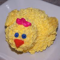 Ducky Smash Cake This is the top of my baby's first birthday cake, it is made with the mini wonder mold pan and a large marshmallow for the head.