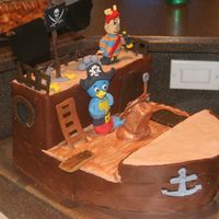 Backyardigans Pirate Ship I made this cake for my son's 4th birthday party. He is a big Backyardigans' fan! Made from three 11x13 cakes. The figures are...