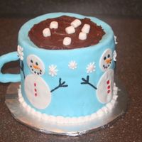 Cup Of Cocoa I made this from (3) 6" cakes, covered in fondant, with fondant accents. Thanks to KIMMY37 for her wonderful design!!