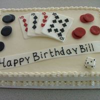 Yellow Cake With kirsch flavored buttercream and fondant decorations.