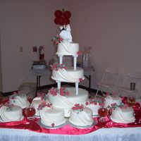 Swags And Roses The gumpastes roses took the most time! With 13 cakes, in different flavors and fillings, this was perfect for my princess niece!