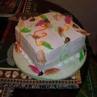 Fall Leaves Cake I made this cake for Thanksgiving for my mother. She wanted something with leaves. The leaves are gum paste and I used buttercream icing...