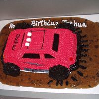 Monster Truck This is supposed to be a Monster Truck, but it looks more like a Car. My son love it anyway. The dirt is baked choc chip and pecan cookie...