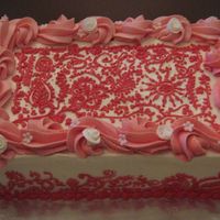 Henna Buttercake with strawberry filling covered with buttercream icing