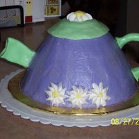Tea Pot I made this cake for our church luncheon. It is an applesauce spice cake taken from The Cake Mix Doctor book. Iced with bc and smoothed...