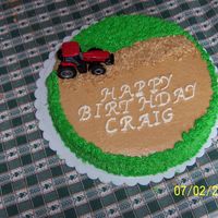 Farmer's Birthday This was for a farmer friends birthday, Snikerdoodle cake torted with buttercream frosting and graham cracker crumbs for the road.