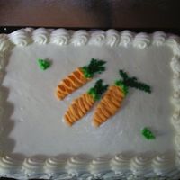 Classic Carrot Cake &frac14; sheet carrot cake with cream cheese icing:LOL: Next time I work with cream cheese icing, it won't be a 90+&deg; day...