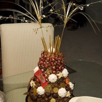 Crazy For Candy Tower Cake this was a cake for a guy that LOVES candy. and chocolate. it is 6 layers of all different cakes. 3 different flavored chocolated cakes,...
