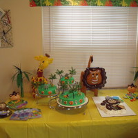 Jungle Cake These cakes were for my Grandson's 1st bday! yes I did 4 cakes a "smash" cake:)