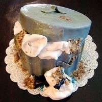 Garbage Can Cake Two six inch cakes covered in Fondant. Dirt is brown sugar, graham crackers and colored shredded coconut. Rat made out of fondant.