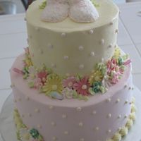 Baby Shower Somebody saw a cake that I had done and wanted to same one. I no longer had teh rattles that I had used the first time so i decided to...