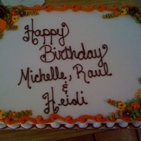 Fall Flower Bday Cake taken with my phone so not a great pic..just a bday i cake I did a few months back using fall flowers, nothing special :)