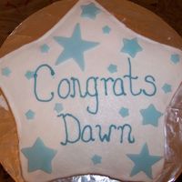 Baby Shower Ii Vanila Cake with vanilla BC and fondant cut out stars
