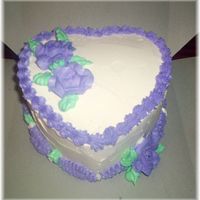 Heart Cake This was as basic as can be , Chocolate cake with choc chips and buttercream