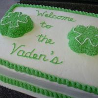 Shamrock Cake Made 2 of these for a customer for a house-warming party. The only directions I had were that a sheet cake was fine but that she somehow...