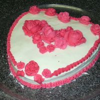 Practice Wedding Cake This is the first practice for a friend's wedding cake. We've got until July to get it right. She knows she wants the heart pan...