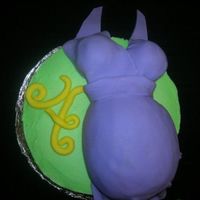 Belly Cake I copied this from a few other people's cakes. This was my very first time to work with fondant.