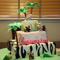 Baby G This cake was for a baby shower. The animals and the cake patterns were copied from the crib set the mom picked out. Cakes were all MMF and...
