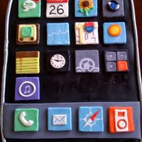 Iphone Cake I made this cake for my son's 18th birthday, since he loves his iPhone more than life itself! All accents are made from MMF and hand-...