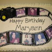 Photographer Friend's 40Th Birthday Cake This was my most-fun-ever cake to make. The local grocery store printed out the sheet of images for me for $8, I cut them into 2" x 2&...