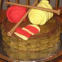 Knitter's Yarn Birthday Cake 
