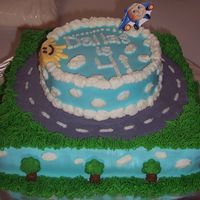 Jay Jay The Jet Plane All BC icing and decorations execpt for Jay Jay, he was printed on card stock and attached to a tooth pick because I couldn't find him...