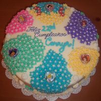 Disney Princess Cake For My 22 Year Old Sister In Law Disney Princess Cake all decoration except for princesses are Buttercream Dream. The Princesses are Lip Gloss Rings I got from Big Lots for...