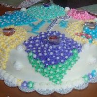 Disney Princess Cake Side View Of Ariel's Portion Of Cake Side view of princess cake showing "tale" for Ariel.