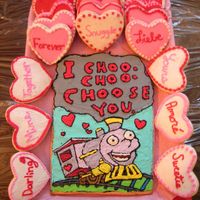 Valentine Cookie Platter NFSC with Buttercream Dream frosting. For my hardworking co workers.
