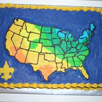 Cub Scout Cake Auction Weather Theme WIlton Butter Cake, with fudge icing filling and butterbream. Including the buttercream transfer. Donated to the local Troop's Cake...