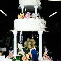 Blue Ribbon Fairy Cake Winner This cake won a blue ribbon in the Bannock County, Idaho fair. The eye catcher was the rock fountain. I have two other photos of this cake...