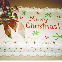 Xmas Sheet Cake I don't remember what the person ordered this for, but it is very obvious when it was made! lol Just a simple easy sheet cake. lol