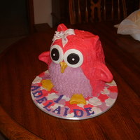 3D Owl All Fondant Owl for a 1st birthday