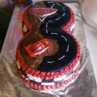 Disney Cars 3Rd Birthday I made this cake for my nephews 3rd birthday. cake is madeira sponge with buttercream filling, and covered in buttercream. black and white...