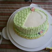 Wilton Final Class 2 Final cake of class 2. Basketweave. This was the one that was supposed to have all the flowersand the birds, but I was using this as a...