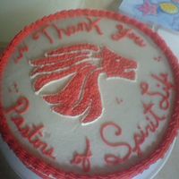 Pastor Cake PASTOR APPRECIATION DAY. LION HEAD IS THE CHURCH'S LOGO