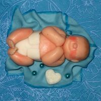 It's A Baby Boy! This is one of the very first marzipan figures that I have ever made...