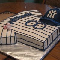 New York Yankees Although I am not a Yankees fan ( Red Sox all the way ) how could I turn away a birthday boy. Hat is fondant/gumpaste mix.