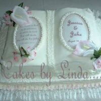 Jessica's Bridal Shower Cake.. WHew....I'm glad this is over.... It was sooo hot and humid my buttercreme icing slightly crusted...and I used fondant on the top for...