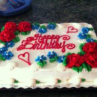 Husbands Birthday Cake Here is a cake I made for my husbands birthday. Its made with buttercream frosting.