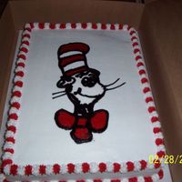 Dr. Seuss This was a cake I donated to the PTO at school for their Dr. Seuss Party.