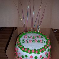 Wedding Shower Cake French vanilla cake, buttercream icing & decorations.