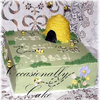 You'll Bee Missed Going away cake for co-workers retirement. She loved it! I thought the bees turned out cute, though it was definitely a learning experience...