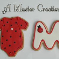 Ladybug Theme For Baby Shower NFSC with RI. The theme was ladybug, but they didn't want an actual ladybug cookie so wewent with this instead.