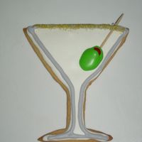 Martini Cookie NFSC with Wilton RI. For a friend's birthday that loves martini's! main problem with with cookie was the stem of the glass....