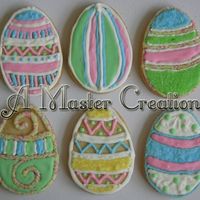Easter Egg Cookies quick project became an all night event. colored sugar everywhere, but love how this turned out. TFL!
