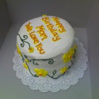 Simple Lil' Cake 6 inch round birthday cake. Small, sweet and to the point.