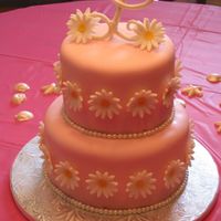 Daisy Bridal Shower Bride's colors are bubblegum pink & white. Daisies are bright & cheery just like her personality. 6 & 8" white cake w...