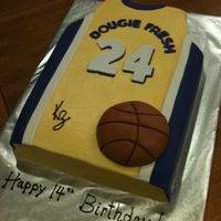 Lakers Jersey Lakers Jersey with Bday boys nickname and with Kobe Bryant's signature. Thanks to all who inspired here on CC!