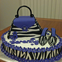 Purple Zebra Purse And Shoes 